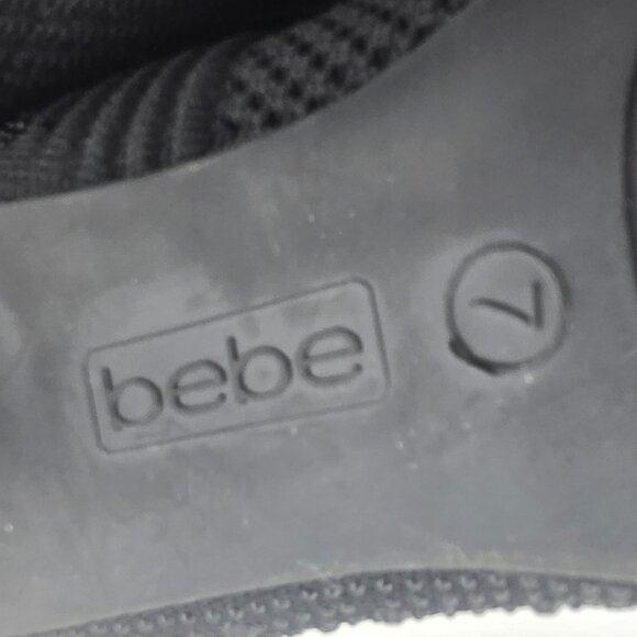 bebe Joselyn Knit Bootie Heels – Black Rhinestone Stiletto,Womens' size 7 - Picture 10 of 11